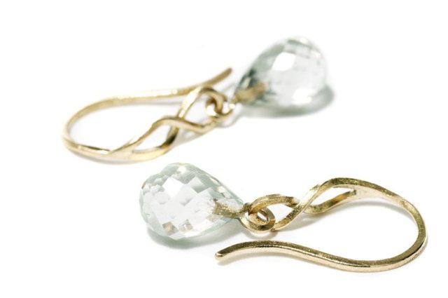 Kaprifol Earring Gold Prasiolite
